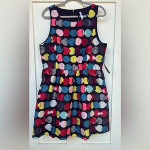 Kensie sleeveless polka dot flare dress
